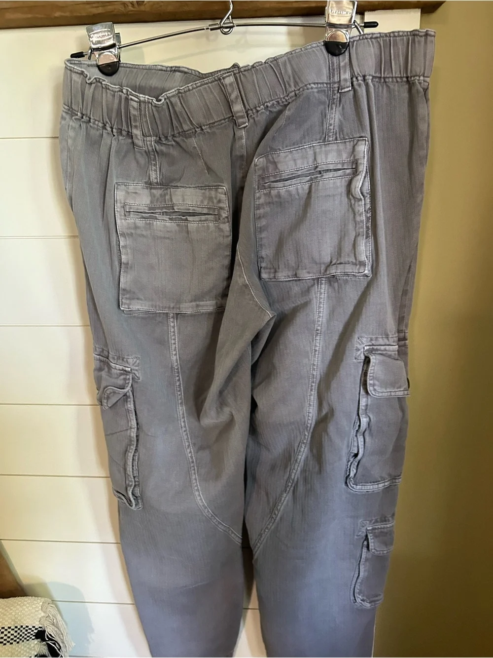 Free People Gray Tahiti Cargo  Pants